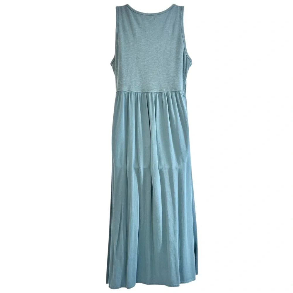 FRYE Button Front Sage Green Casual Maxi Dress Size L Beach Summer